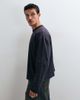 ASOS DESIGN ASOS DESIGN boxy oversized long sleeve ringer t-shirt with sleeve print in washed charcoal-Gray - 3