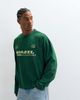 ASOS DESIGN ASOS DESIGN boxy oversized long sleeve t-shirt with Brazil graphic in washed green - 3