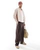 ASOS DESIGN ASOS DESIGN boxy oversized oxford shirt in stone-Neutral - 2