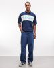ASOS DESIGN ASOS DESIGN boxy oversized polo shirt with cut and sew paneling and sports graphic in dark blue-Navy - 2