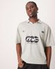 ASOS DESIGN ASOS DESIGN boxy oversized polo with sports graphic in gray - 1