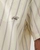 ASOS DESIGN ASOS DESIGN boxy oversized striped poplin camp collar shirt with embroidery in yellow - 2