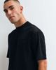 ASOS DESIGN ASOS DESIGN boxy oversized t-shirt in black athletic mesh - 1
