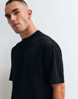 ASOS DESIGN ASOS DESIGN boxy oversized t-shirt in black athletic mesh