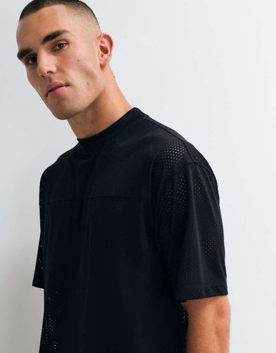 ASOS DESIGN ASOS DESIGN boxy oversized t-shirt in black athletic mesh