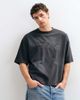 ASOS DESIGN ASOS DESIGN boxy oversized t-shirt with applique in washed charcoal-Gray - 1
