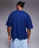 ASOS DESIGN ASOS DESIGN boxy oversized t-shirt with athletic graphic in navy - 3