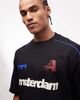ASOS DESIGN ASOS DESIGN boxy oversized t-shirt with cut and sew paneling and sports graphics in black - 3