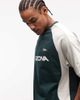 ASOS DESIGN ASOS DESIGN boxy oversized t-shirt with cut and sew paneling and sports graphics in green - 4