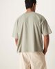 ASOS DESIGN ASOS DESIGN boxy oversized T-shirt with front chest graphic in gray green - 2