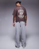 ASOS DESIGN ASOS DESIGN boxy oversized T-shirt with grunge sports graphic in brown - 3