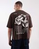 ASOS DESIGN ASOS DESIGN boxy oversized T-shirt with gym graphic in brown - 1