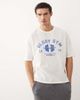 ASOS DESIGN ASOS DESIGN boxy oversized t-shirt with gym graphic in cream-White - 1
