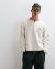 ASOS DESIGN ASOS DESIGN boxy oversized T-shirt with henley and print in cream waffle-White - 1