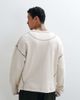ASOS DESIGN ASOS DESIGN boxy oversized T-shirt with henley and print in cream waffle-White - 3