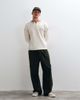ASOS DESIGN ASOS DESIGN boxy oversized T-shirt with henley and print in cream waffle-White - 4