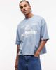 ASOS DESIGN ASOS DESIGN boxy oversized T-shirt with sports graphic in blue - 3