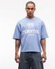 ASOS DESIGN ASOS DESIGN boxy oversized T-shirt with sports graphic in washed blue - 1