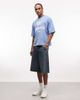 ASOS DESIGN ASOS DESIGN boxy oversized T-shirt with sports graphic in washed blue - 2