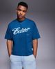ASOS DESIGN ASOS DESIGN boxy oversized t-shirt with text graphic in blue - 1