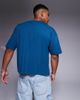 ASOS DESIGN ASOS DESIGN boxy oversized t-shirt with text graphic in blue - 4