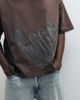 ASOS DESIGN ASOS DESIGN boxy oversized t-shirt with text print in brown - 3