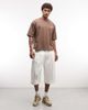 ASOS DESIGN ASOS DESIGN boxy oversized T-shirt with vacation graphic in washed brown - 2