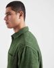 ASOS DESIGN ASOS DESIGN boxy oversized wool blend herringbone shirt in green - 4