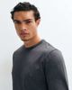ASOS DESIGN ASOS DESIGN boxy regular washed long sleeve top with horseshoe print in charcoal-Gray - 2