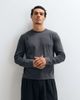 ASOS DESIGN ASOS DESIGN boxy regular washed long sleeve top with horseshoe print in charcoal-Gray - 4