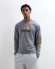 ASOS DESIGN ASOS DESIGN boxy relaxed long sleeve t-shirt with print in washed gray - 2