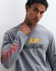 ASOS DESIGN ASOS DESIGN boxy relaxed long sleeve t-shirt with print in washed gray - 3