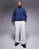 ASOS DESIGN ASOS DESIGN boxy relaxed quarter zip borg sweatshirt in blue - 4