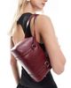 ASOS DESIGN ASOS DESIGN boxy shoulder bag in burgundy-Red - 1