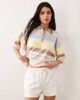 ASOS DESIGN ASOS DESIGN boxy striped polo shirt in pastel multi - 2