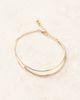 ASOS DESIGN ASOS DESIGN bracelet with dainty cuff and chain detail in gold tone - 2