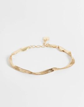 ASOS DESIGN ASOS DESIGN bracelet with twisted chain detail in gold tone