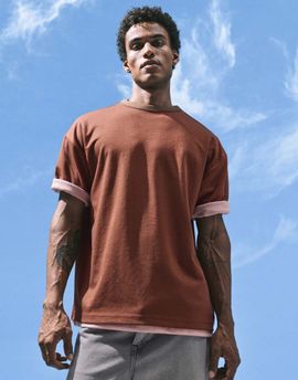 ASOS DESIGN ASOS DESIGN breatheMAX™ heavyweight oversized T-shirt in brown cotton blend