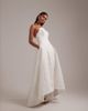 ASOS DESIGN ASOS DESIGN Bridal curved strapless neckline lace midi dress in ivory-White - 1