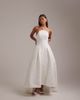 ASOS DESIGN ASOS DESIGN Bridal curved strapless neckline lace midi dress in ivory-White - 3