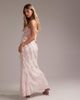ASOS DESIGN ASOS DESIGN Bridesmaids embroidered ruffle cami bias maxi dress in soft pink - 3