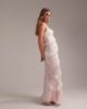 ASOS DESIGN ASOS DESIGN Bridesmaids embroidered ruffle cami bias maxi dress in soft pink - 4