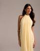 ASOS DESIGN ASOS DESIGN Bridesmaids grecian draped halter maxi dress in yellow - 3