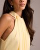 ASOS DESIGN ASOS DESIGN Bridesmaids grecian draped halter maxi dress in yellow - 4