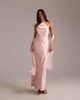 ASOS DESIGN ASOS DESIGN bridesmaids halter neck satin maxi dress with scarf detail in pink - 3