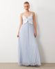 ASOS DESIGN ASOS DESIGN bridesmaids hybrid cami maxi dress with pleat skirt in blue - 1