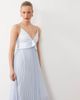 ASOS DESIGN ASOS DESIGN bridesmaids hybrid cami maxi dress with pleat skirt in blue - 2