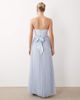 ASOS DESIGN ASOS DESIGN bridesmaids hybrid cami maxi dress with pleat skirt in blue - 4
