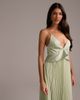 ASOS DESIGN ASOS DESIGN bridesmaids hybrid cami maxi dress with pleat skirt in sage green - 2