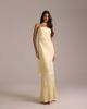 ASOS DESIGN ASOS DESIGN bridesmaids jacquard cami dress with scarf in pale yellow - 1